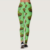 Leggings La grenouille règle drôle dessin de grenouille ver (Dos)
