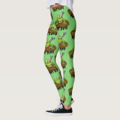 Leggings La grenouille règle drôle dessin de grenouille ver (Gauche)