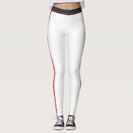 Leggings La mode latérale à la mode de rayure boutonne le (Devant)