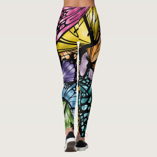 Leggings La mode pop papillon sociale (Dos)