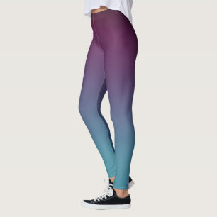 Leggings La mûre Teal bleu pourpre se fanent