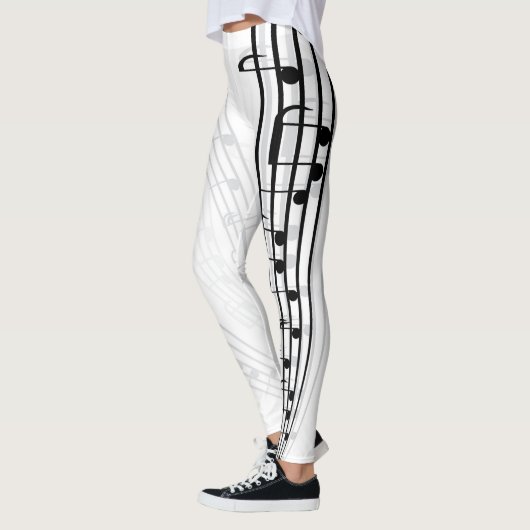 Leggings La musique note la feuille (Gauche)