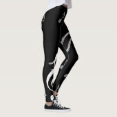 Leggings La musique note les guêtres noires et blanches (Droite)