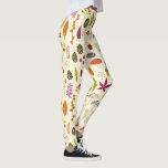 Leggings La nature boisée<br><div class="desc">Feuilles automnales,  baies,  cônes de pins et toutes sortes de boisés et de bobs. Art original de Nic Squirrell.</div>