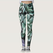 Leggings La nature Plante verte Succulente (Devant)