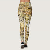 Leggings La paillette d'or de scintillement lumineuse (Dos)