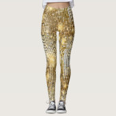 Leggings La paillette d'or de scintillement lumineuse (Devant)