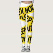 Leggings La précaution empêchent d'entrer la bande (Devant)