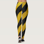 Leggings La précaution noire jaune du trafic barre des (Dos)
