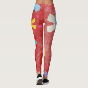 Leggings La puissance des fleurs inspirée des années 60