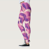 Leggings La route manquante en rose et pourpre (Gauche)