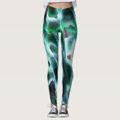 Leggings La rugosité gravée des rivières virtuelles et de l (Devant)
