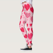 Leggings La Saint-Valentin Cœurs d'amour (Gauche)