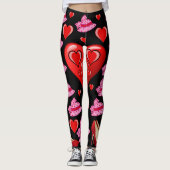 Leggings La Saint-Valentin, les jambes longues (Devant)