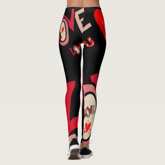 Leggings La Saint-Valentin, les jambes longues (Dos)