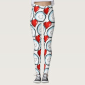 Leggings La Saint-Valentin, les jambes longues (Devant)