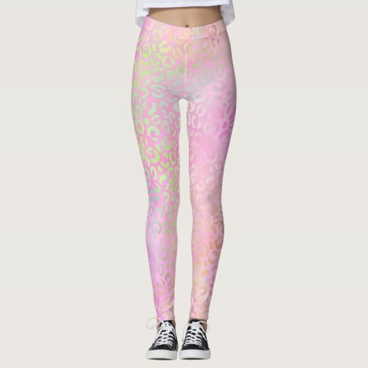 Leggings La série Iridescent Leopard Design 1 (Devant)