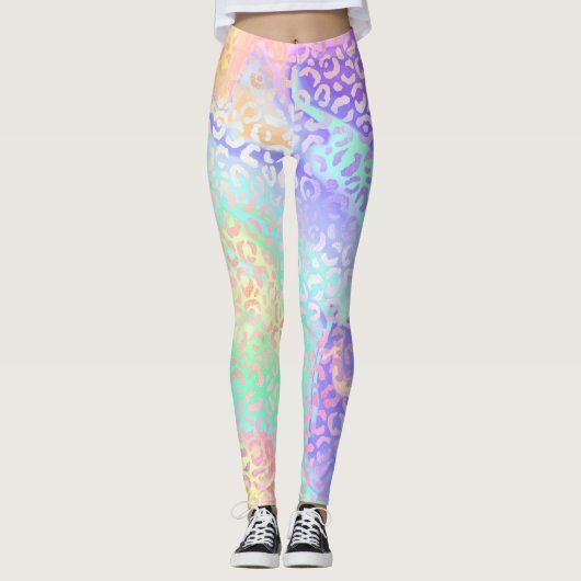 Leggings La série Iridescent Leopard Design 3 (Devant)
