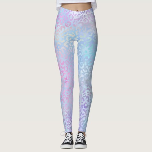 Leggings La série Léopard Iridescent Design 9 (Devant)