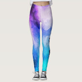 Leggings La sueur est grasse pleurant bleu et violet motiva (Devant)