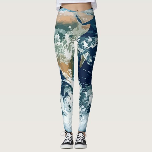 Leggings La terre de planète (Devant)