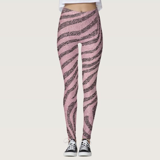 Leggings La texture de la Parties scintillant rose fait des (Devant)