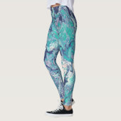 Leggings La turquoise, bleu, et pâlissent - les guêtres (Gauche)