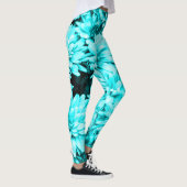 Leggings La turquoise fleurit des guêtres (Droite)