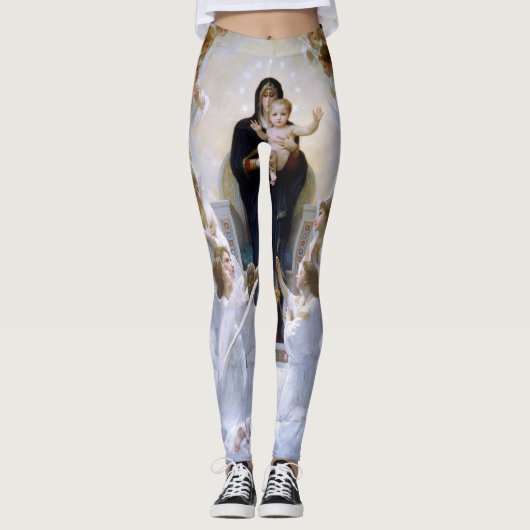 Leggings La Vierge aux anges par William Bouguereau (Devant)