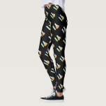Leggings Laboratoire scientifique de Kawaii<br><div class="desc">Kawaii Science Lab avec une loupe Kawaii,  une fiole Kawaii et un tube test Kawaii.</div>