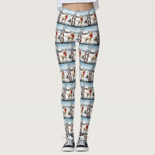 Leggings Labrador Retriever Dog in Snow Christmas
