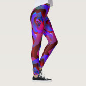 Leggings L'abrégé sur pourpre rouge foncé fascinant bleu (Droite)