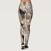 Leggings L'abstraction grise, brune. (Dos)
