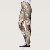 Leggings L'abstraction grise, brune. (Gauche)