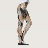 Leggings L'abstraction grise, brune. (Droite)