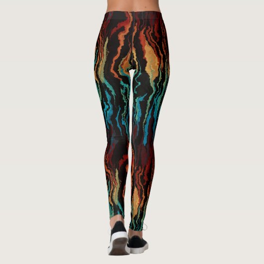 Leggings L'abstrait incendie (Dos)