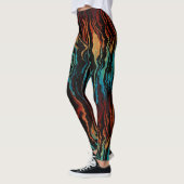 Leggings L'abstrait incendie (Gauche)