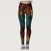 Leggings L'abstrait incendie (Devant)