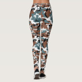 Leggings Lac d'hiver Bleu et Camo Brown (Dos)