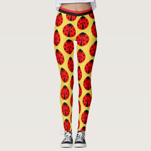 Leggings Ladybug femmes jambes exercice Yoga Pantalon (Devant)