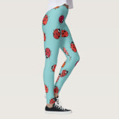 Leggings Ladybugs, arrière - plan bleu, charmant patte sans (Droite)