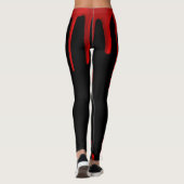 Leggings Laisser du sang sur le noir (Dos)