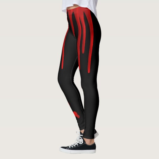 Leggings Laisser du sang sur le noir (Gauche)