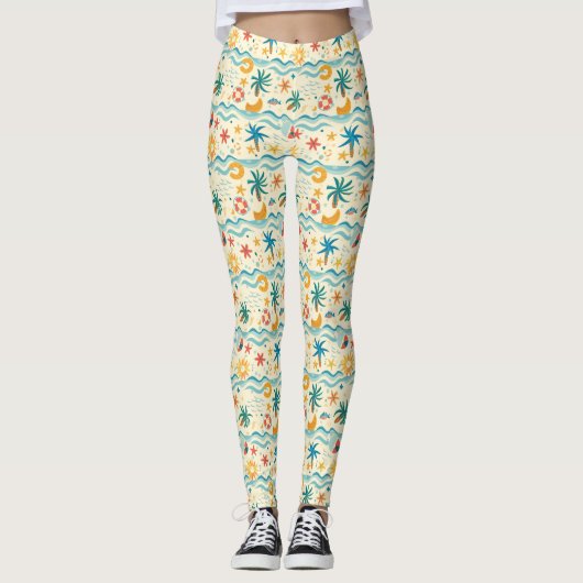 Leggings Laissez la mer vous libérer et le soleil vous embr (Devant)