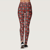 Leggings LAISSEZ-LE NEIGER Rouge Noir Plaid Holiday (Dos)