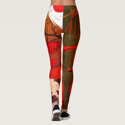 Leggings ⛈️ 🥷 Laissez-Les Venir, Mélange De Pouvoirs 🥷 ⛈️ (Dos)