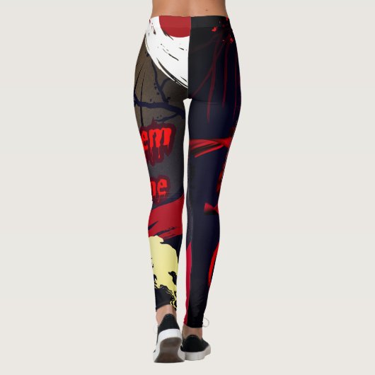 Leggings ⛈️ 🥷 Laissez-Les Venir, Tempête De Samurai 🥷 ⛈️ (Dos)