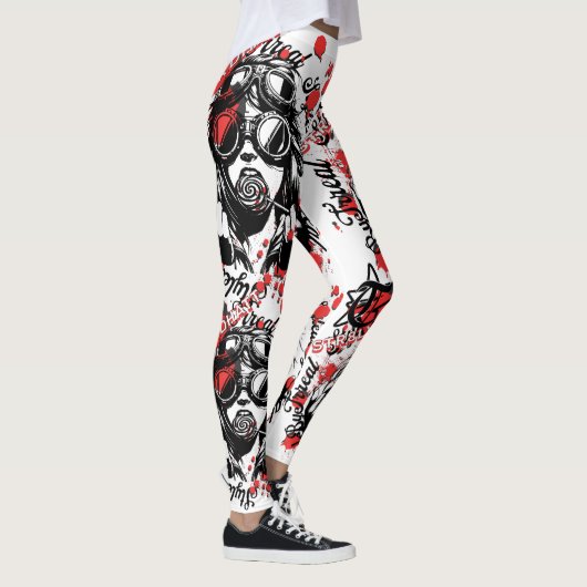 Leggings Laissez votre expression parler dans votre mode (Droite)