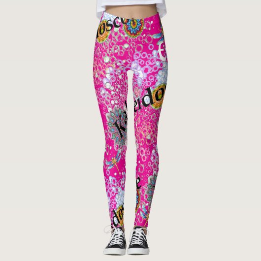Leggings Lait rose Légendes Steampunk (Devant)