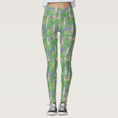 Leggings Lama d'aquarelle et motif de Catus (Devant)